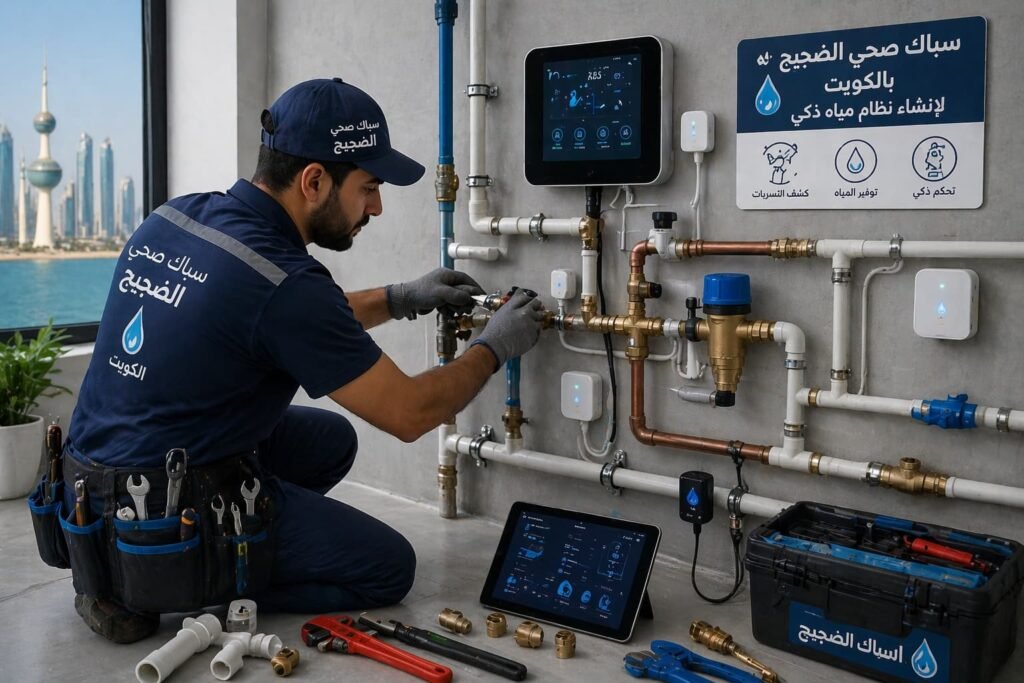 سباك صحي الضجيج ينفذ نظام مياه ذكي