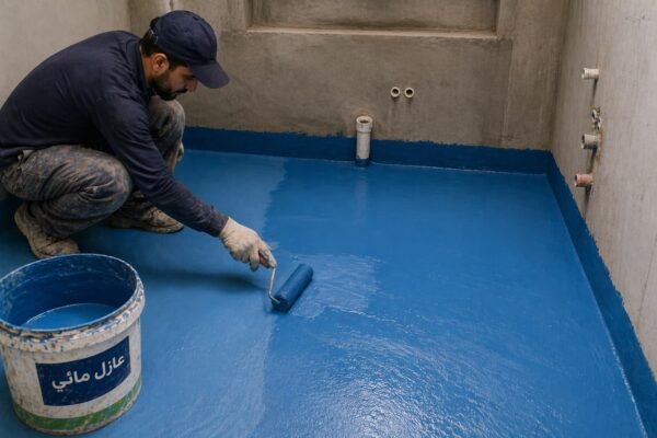 عزل أرضية الحمام قبل التشطيب