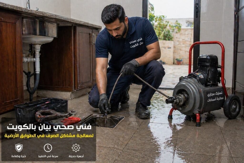 فنى صحى بيان بالكويت لمعالجة مشاكل الصرف