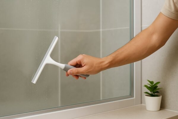 مسح زجاج الشاور بوكس بماسحة مطاط