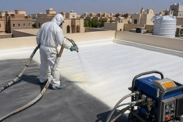 عزل فوم حديث لسطح منزل بالكويت