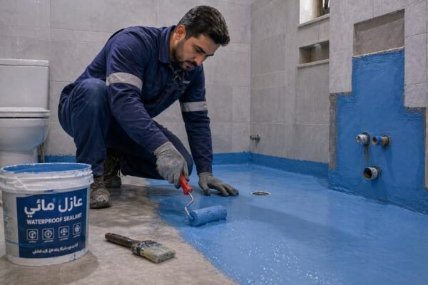 عزل مائي للحمامات بعد إصلاح التسرب