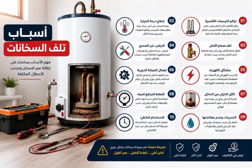أسباب تلف السخانات المنزلية